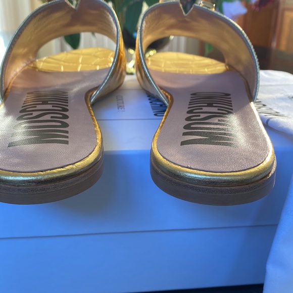 Moschino Croc Embossed Slide Sandal - Picture 14 of 16